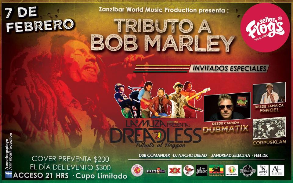 Tributo a Bob Marley en Playa del Carmen