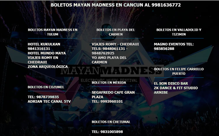 Comprar boletos Mayan Madness