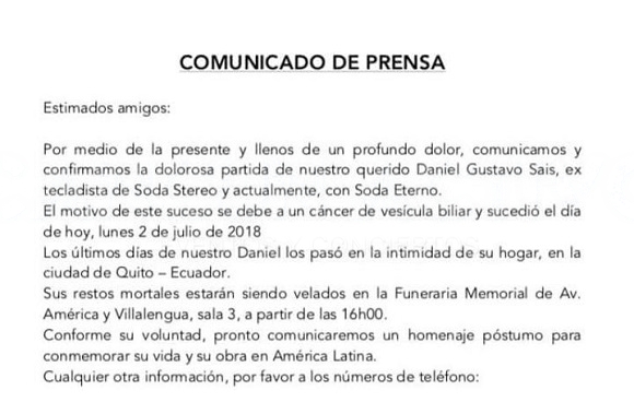 fallece daniel sais