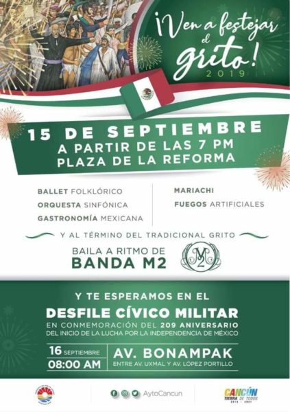 Concierto en Cancún este 15 de Septiembre