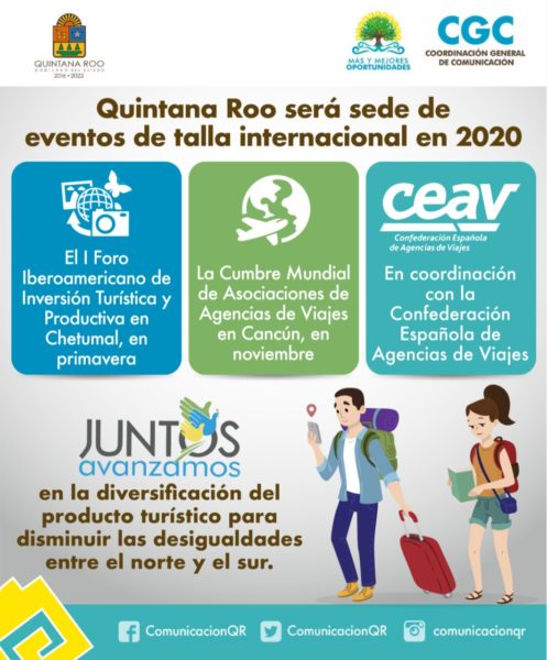 Quintana Roo será sede de dos cumbres de turismo en 2020