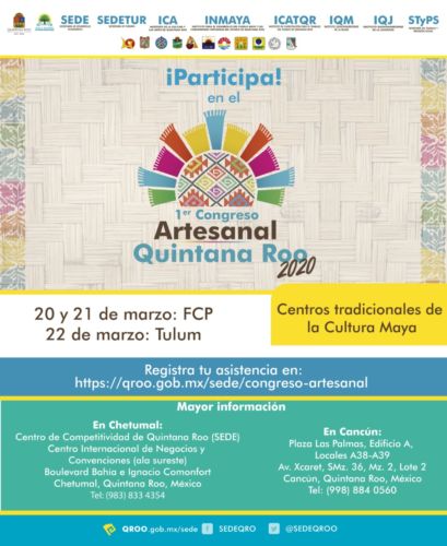 El primer Congreso de Artesanías se realizará en Carrillo Puerto el 19 y 20 de marzo