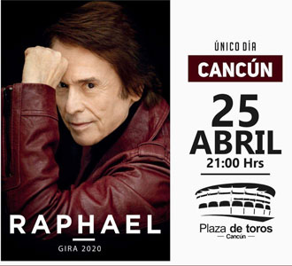 Raphael en Cancún el próximo 25 de abril de 2020