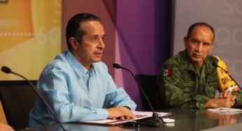 Carlos Joaquín preside la sesión del Comité Estatal de Protección Civil para monitoreo de la tormenta tropical Gamma