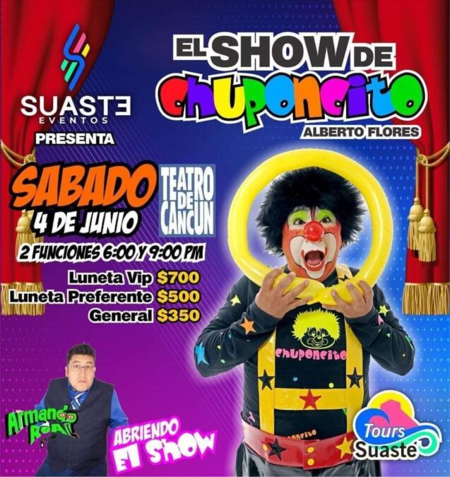 Chuponcito presentará su show en Cancún este 4 de junio