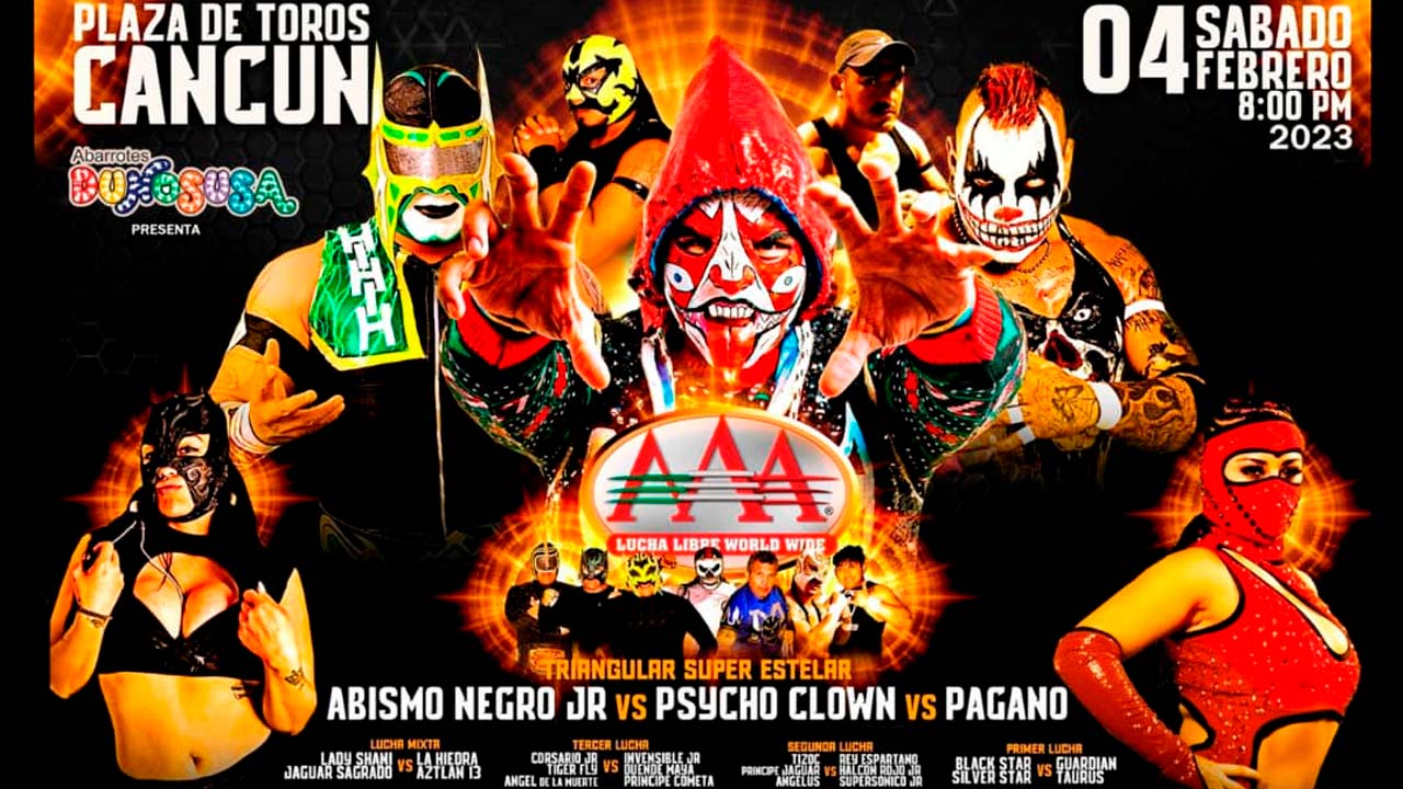 La lucha libre AAA vuelve a Cancún este 4 de febrero