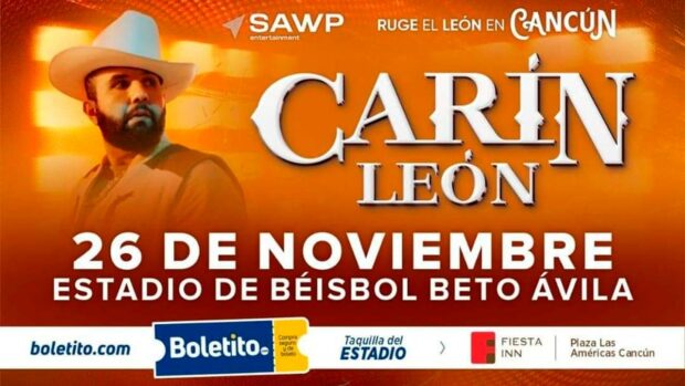 Carin León en Cancún este 26 de noviembre en el Beto Ávila