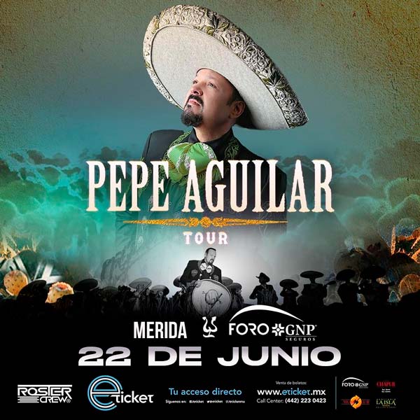 Pepe Aguilar en Mérida el próximo 22 de junio en el Foro GNP