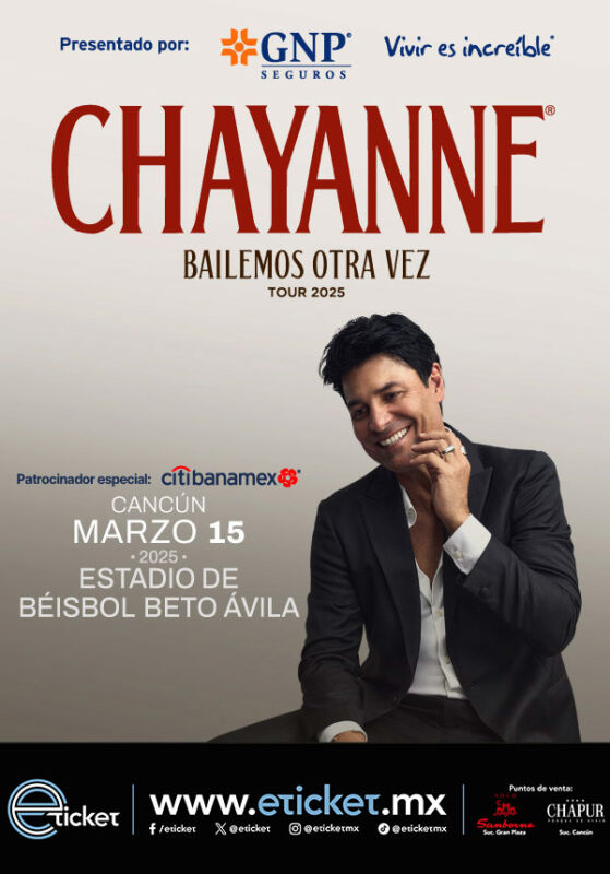 Chayanne vuelve a Cancún ¿Dónde comprar tus boletos?