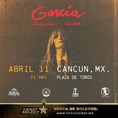 Kany García en Cancún el próximo 11 de abril de 2025 🎶✨