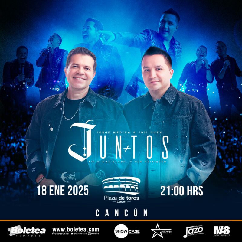 ¡Prepárate Cancún! Jorge Medina y Josi Cuen llegan con su gira "Juntos" en 2025