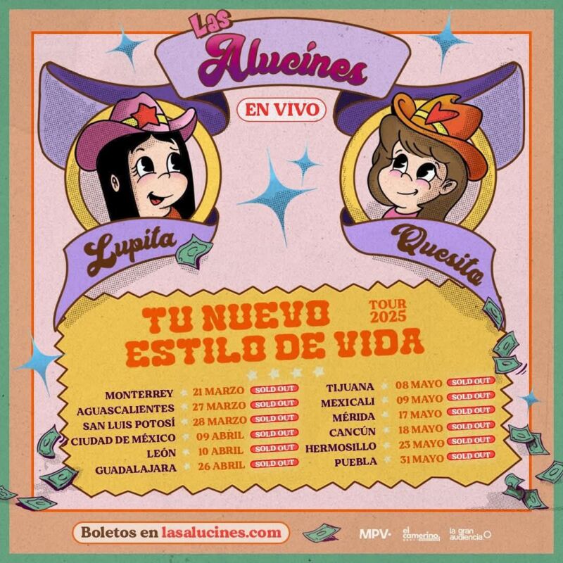 Las Alucines hacen sold out en todo su tour y llegan a Cancún el 18 de mayo