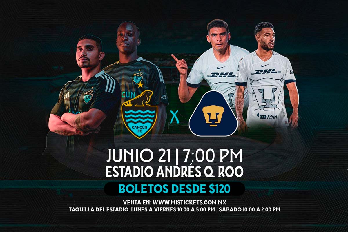 Cancún FC enfrenta a Pumas hoy en partido de pretemporada