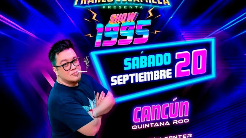Franco Escamilla en Cancún presentando “Show 1995” este 20 de septiembre