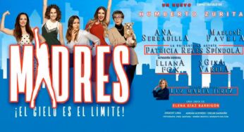 Patricia Reyes Espíndola y Marlene Favela en Cancún presentando Madres ¡El Cielo es el Límite!