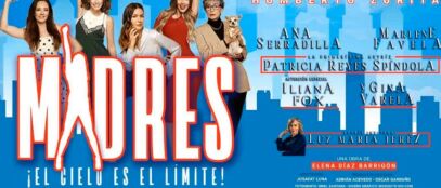 Patricia Reyes Espíndola y Marlene Favela en Cancún presentando Madres ¡El Cielo es el Límite!