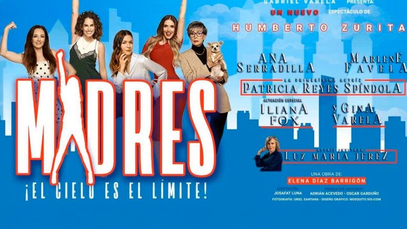 Patricia Reyes Espíndola y Marlene Favela en Cancún presentando Madres ¡El Cielo es el Límite!