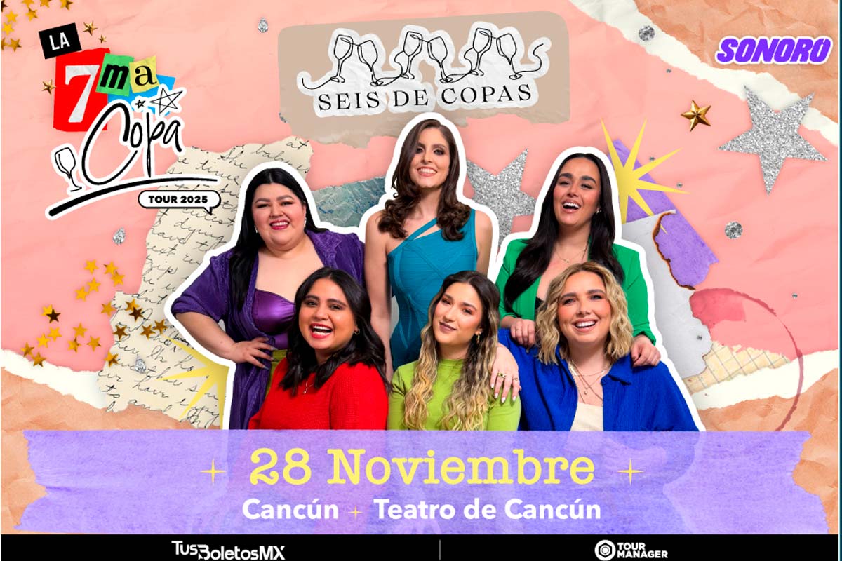 Seis de Copas en Cancún con show en vivo el 28 de noviembre