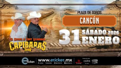 El Coyote y Chuy Lizárraga traerán el “Capibaras Tour” a Cancún este 31 de enero de 2026