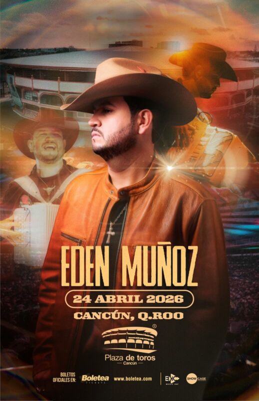 EDEN MUÑOZ LLEGA A CANCÚN PARA UNA NOCHE HISTÓRICA EN LA PLAZA DE TOROS