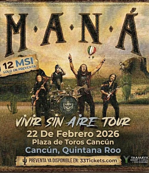 Anuncio de concierto de Maná en Cancún este 2026 resultó ser falso