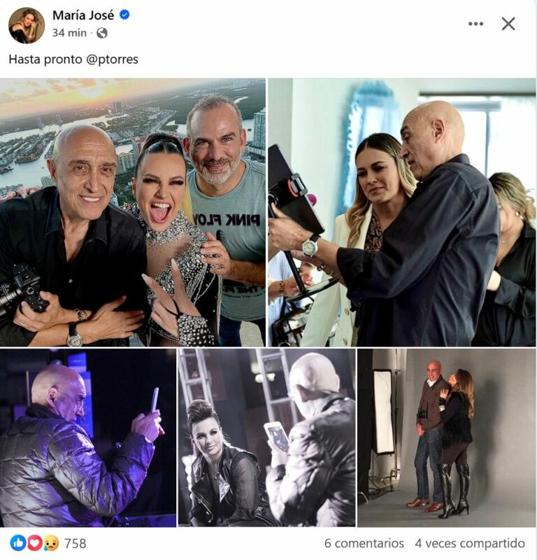 María José despide al productor Pedro Torres y confirma presentaciones en Cozumel y Cancún María José despide al productor Pedro Torres y confirma presentaciones en Cozumel y Cancún