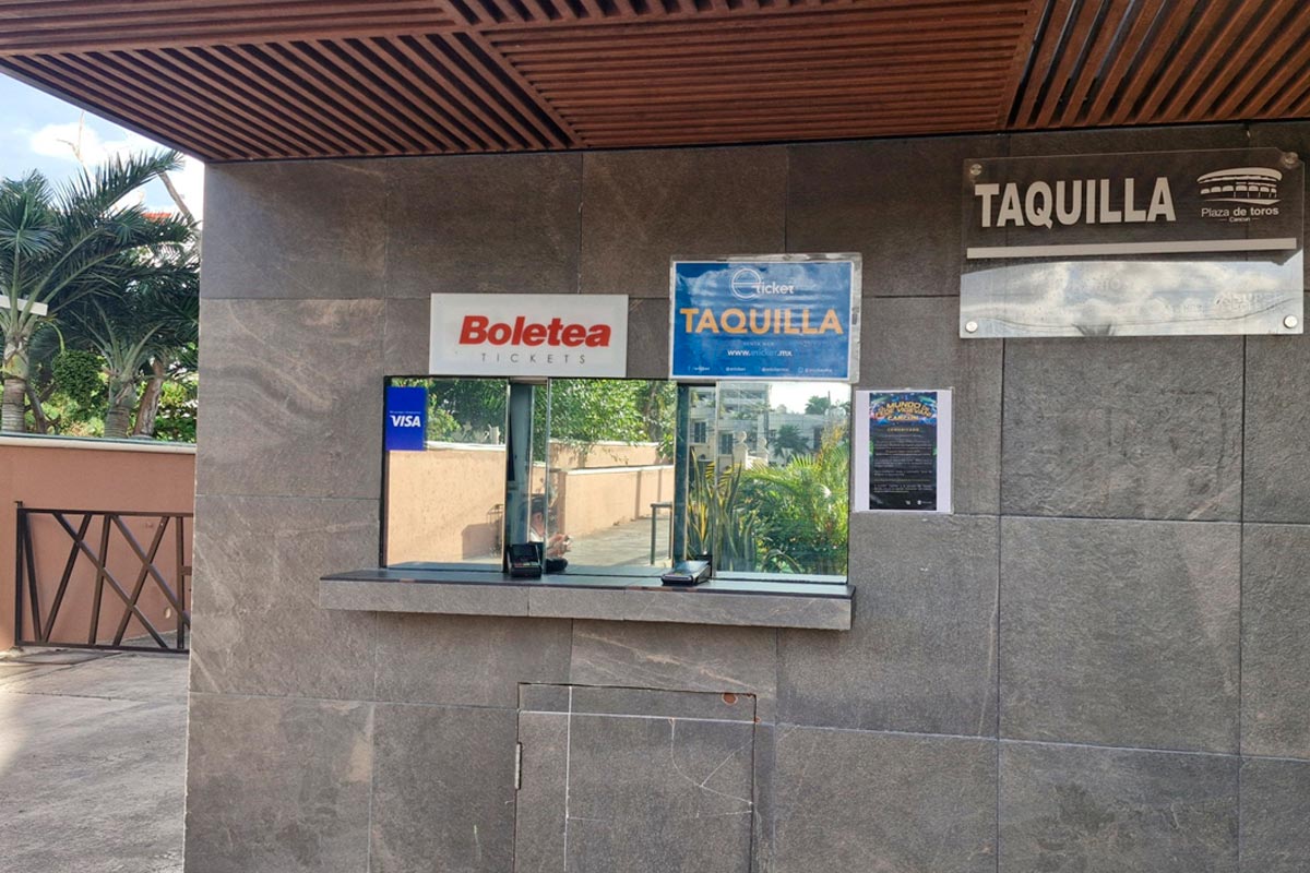 Horarios de taquilla en la Plaza de Toros Cancún para comprar boletos de Tigres del Norte, Carlos Rivera y Edén Muñoz