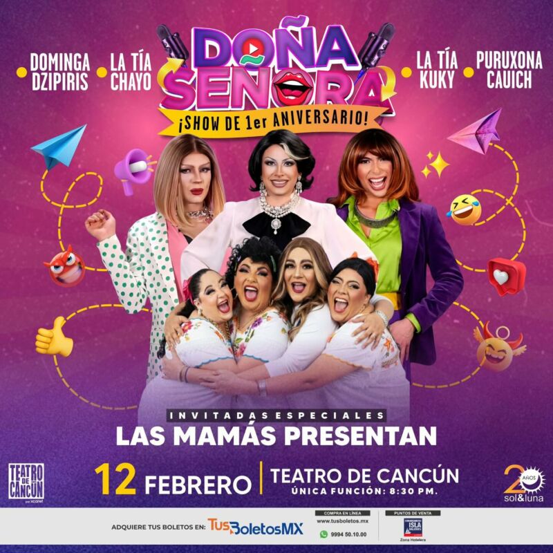 Doña Señora Podcast y Las Mamás Presentan en Cancún este 12 de febrero