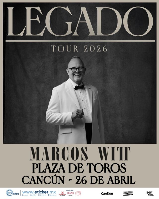Marcos Witt en Cancún presentando el “Legado Tour 2026” en la Plaza de Toros