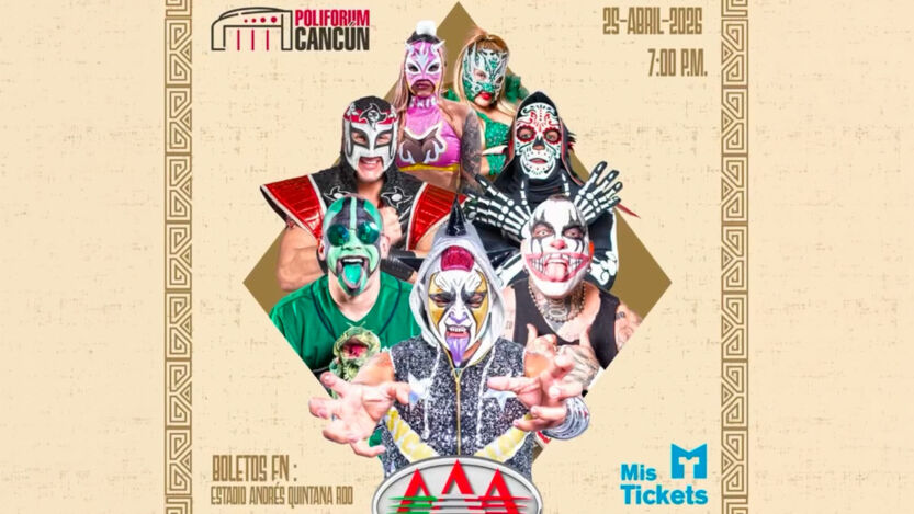 Lucha Libre AAA en Cancún con Psycho Clown, Pagano y la Nueva Generación Dinamita en el Poliforum