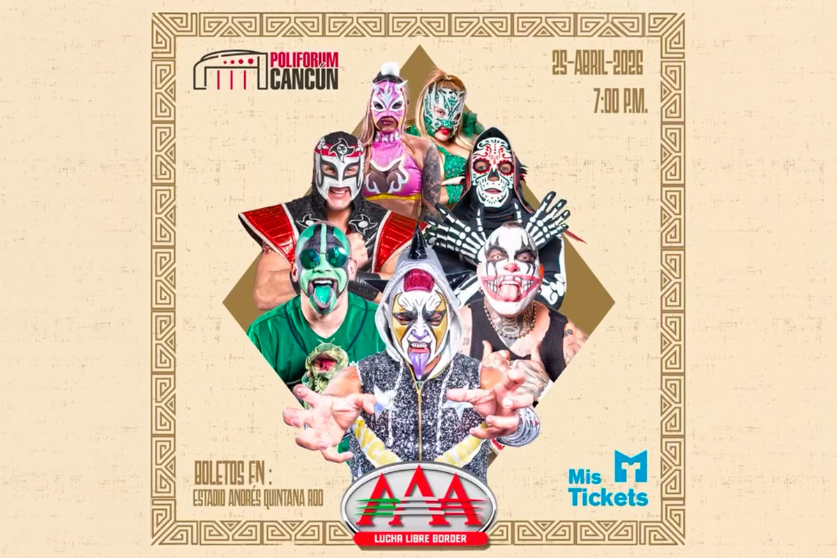 Lucha Libre AAA en Cancún con Psycho Clown, Pagano y la Nueva Generación Dinamita en el Poliforum