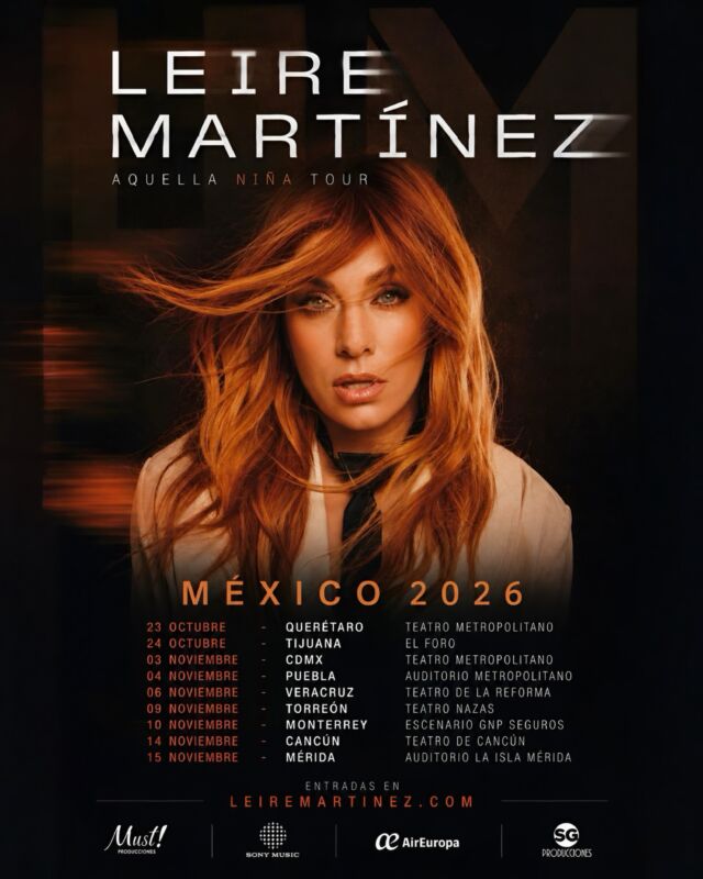Leire Martínez en Cancún presentando “Aquella Niña Tour” este 2026