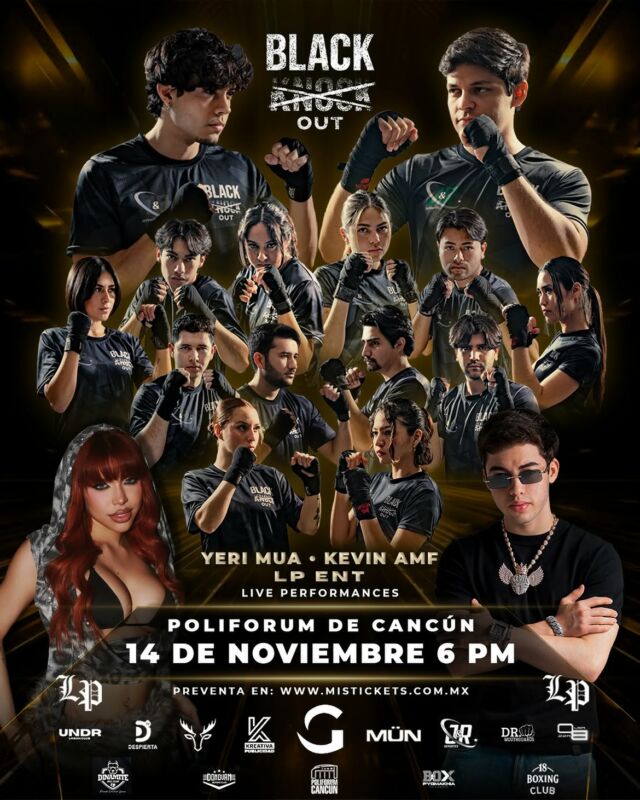 Kevin AMF y Yeri Mua en Cancún como parte de Black Out este noviembre