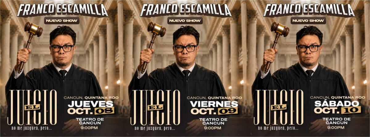 Franco Escamilla en Cancún dará tres shows de “El Juicio”