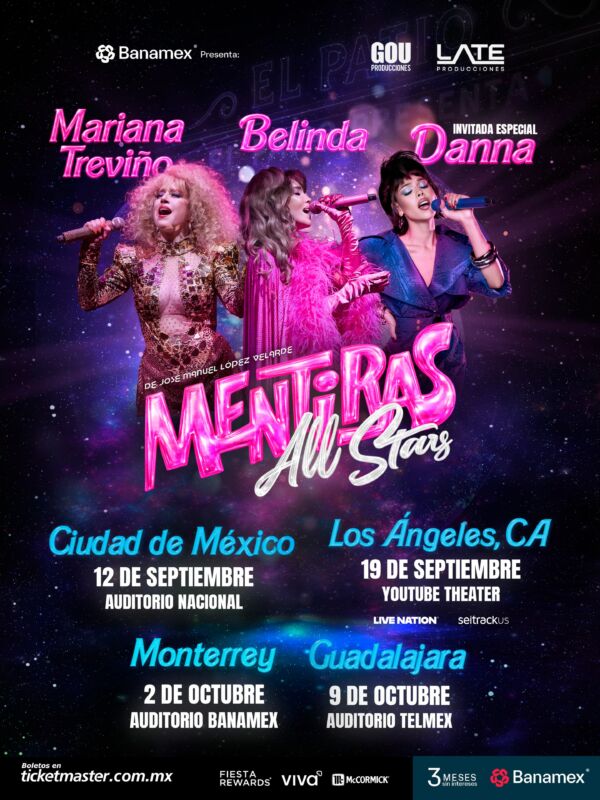 Belinda, Danna y Mariana Treviño conquistan el Auditorio Nacional en Mentiras All Stars
