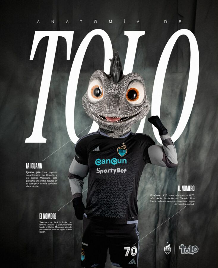 Cancún FC presenta a Tolo, su nueva mascota inspirada en el Tolok