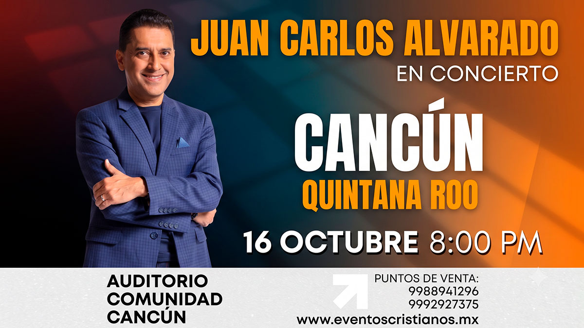 Póster oficial del concierto de Juan Carlos Alvarado en Cancún 2026: Fecha, precios de boletos y promoción